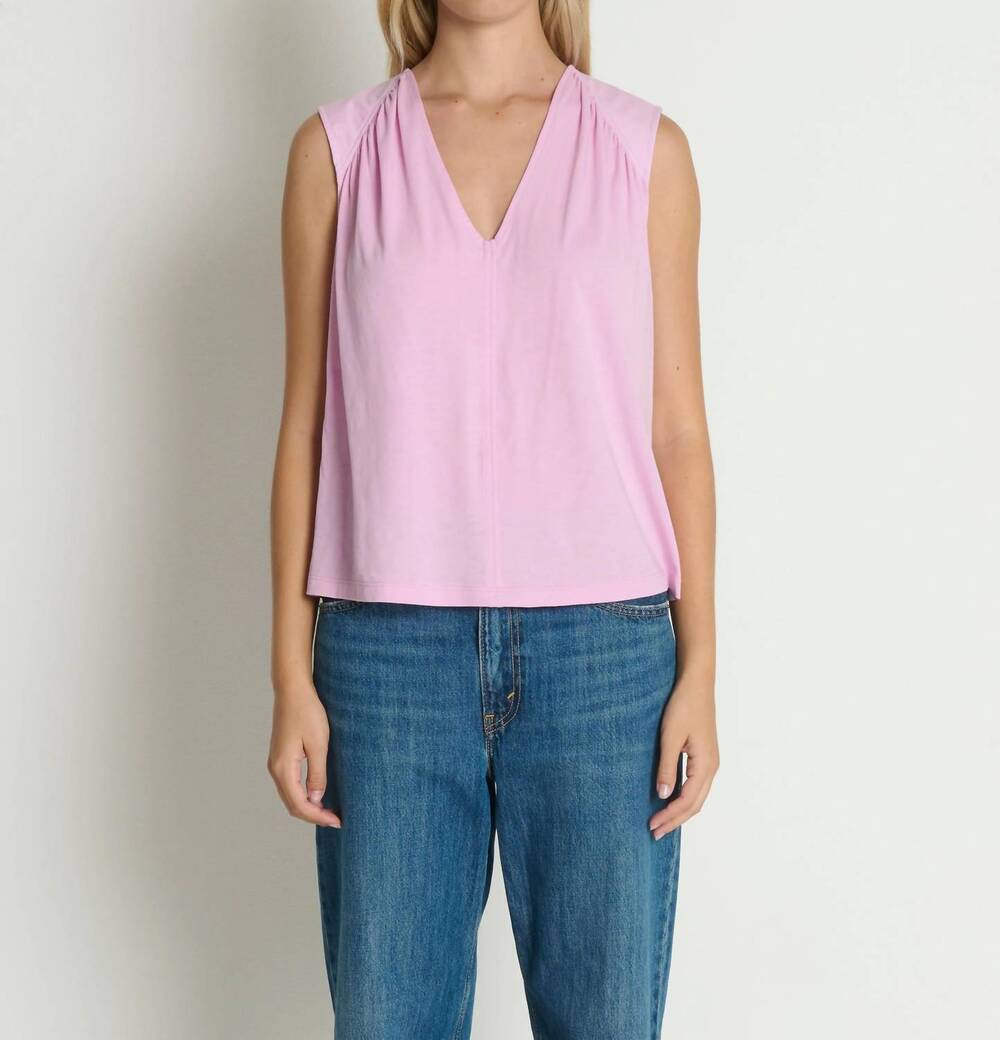 NEW NATION LTD selma v-neck tank top in lilac
